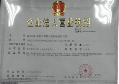 RYHX's business license
