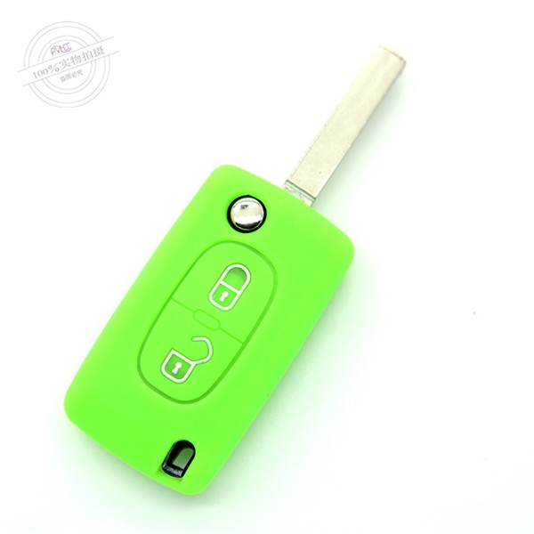Peogeot  307 key fob covers|cases|protectors|skins with logo for Peogeot  207|308|407,2 buttons,a variety of colors,completely natural silicone.