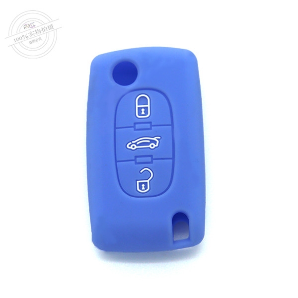  Citroen car key cases|covers|protectors|skins without logo,3 Buttons,10 colors,completely natural silicone.