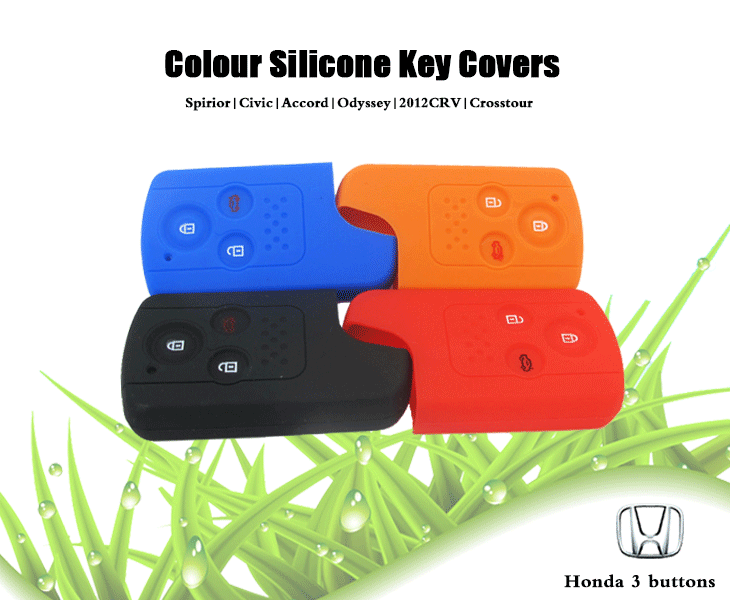 Honda Spirior car key covers, many colors can be selected, can protect car key covers from water and dust, light and good toughness silicone key protector, be universal for Honda other series.