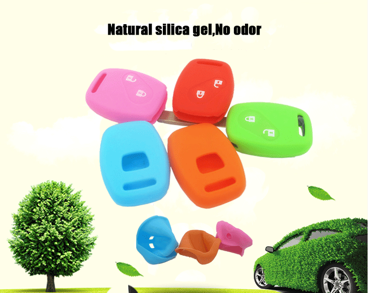 Honda Accord key fob cover material, be made of 100% natural silicone material, which is non-toxic and environmental protection, without odor silicone car key case, no pollution silicone car accessories around you every day.