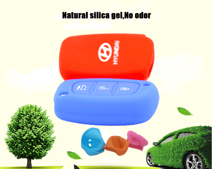 Hyundai-IX25-key-fob-covers-material,be made of 100% natural silicone material, which is non-toxic and environmental protection,without odor silicone car key case for Hyundai