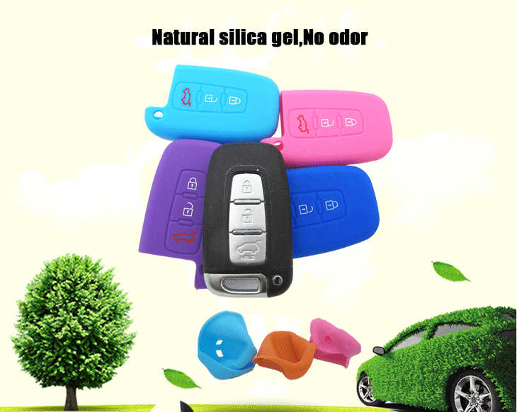 Hyundai-Tucson-IX35-key-covers-material,be made of 100% natural silicone material, which is non-toxic and environmental protection,without odor silicone car key case for Hyundai.