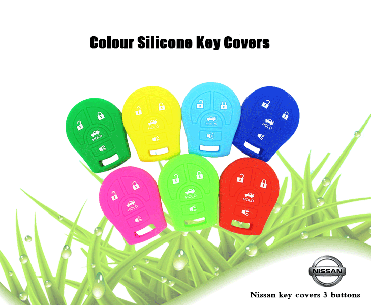 Nissan-SYLPHY-key-fob-covers,  many colors can be selected, can protect car key covers from water and dust, light and good toughness silicone key protector for Nissan, specialize for Nissan key covers 4 buttons.