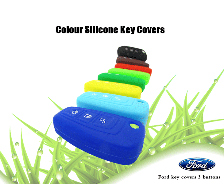 Ford Ecosport key silicone cover, many colors can be selected, can protect car key covers from water and dust, light and good toughness silicone key protector for ford, colorful car key covers for you.