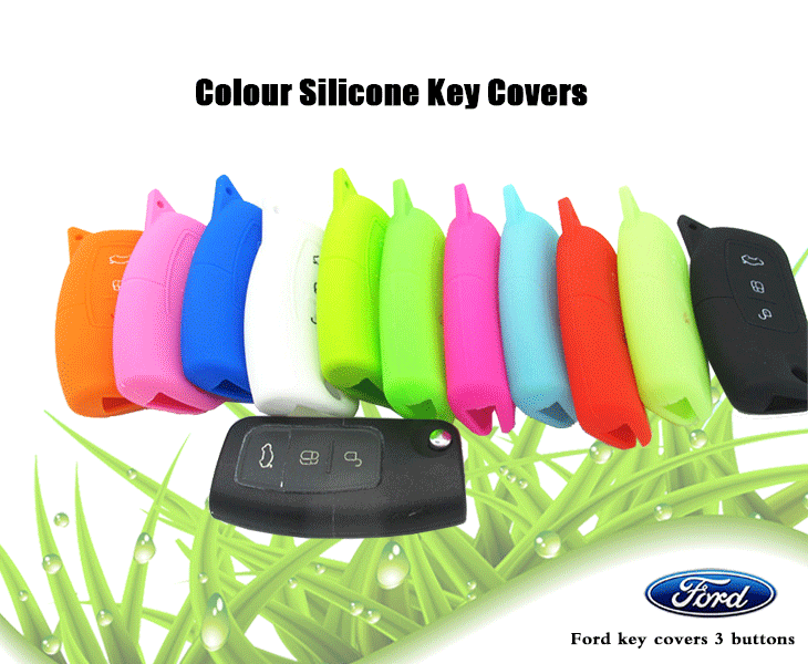 Ford Fiesta key fob wallet, many colors can be selected, can protect car key covers from water and dust, light and good toughness silicone key protector for ford, colorful car key covers for you.