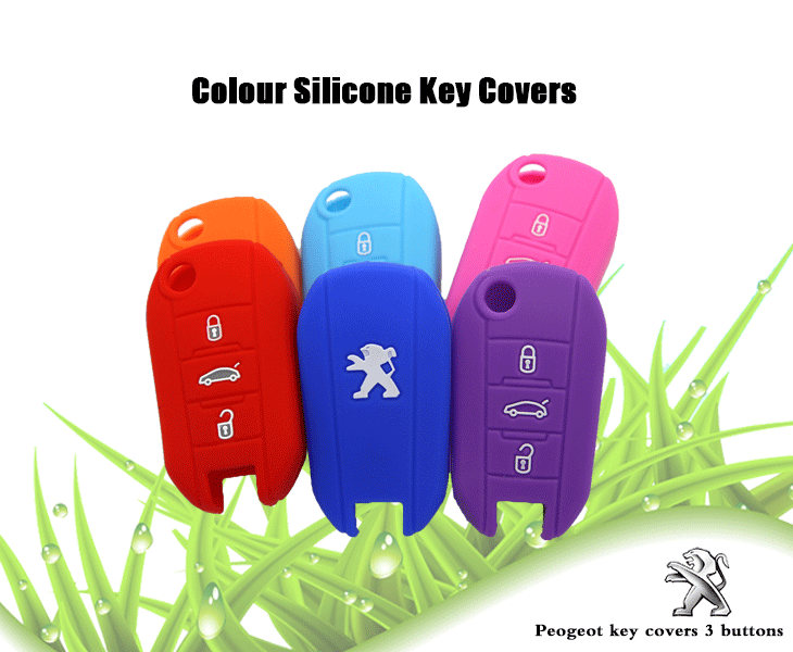 Peogeot-308-key-fob-covers, high quality key protectors for car, many colors can be selected