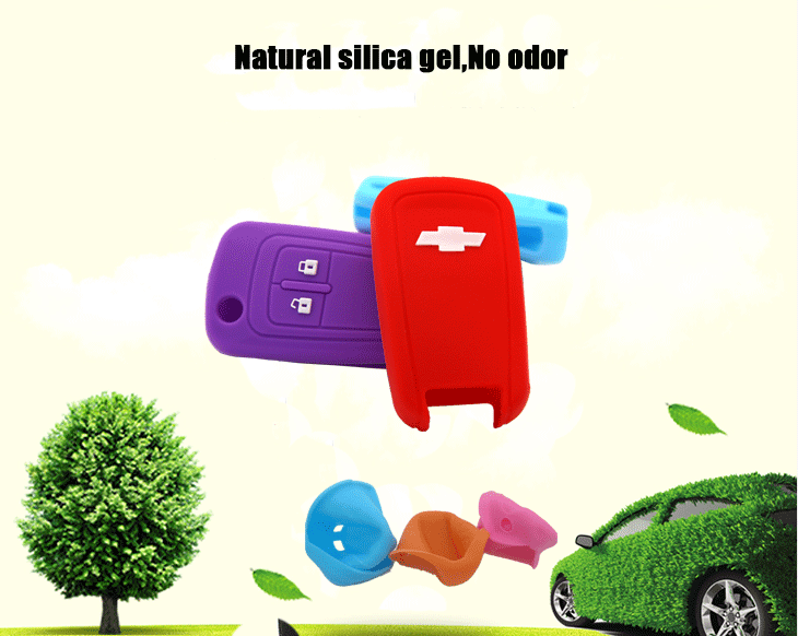 Chevrolet-Cruze-key-fob-covers-material,be made of 100% natural silicone material, which is non-toxic and environmental protection,without odor   silicone car key case for chevrolet.
