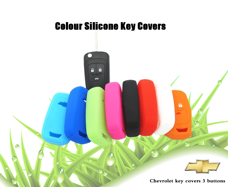Chevrolet-Cruze-key-covers, many colors can be selected, can protect car key covers from water and dust, light and good toughness   silicone key protector for Cruze, colorful car key covers for you.