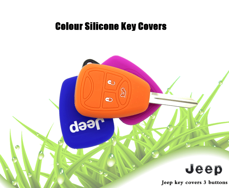 Jeep-Compass-key-covers,many colors can be selected, can protect car key covers from water and dust, light and good toughness silicone key protector for Jeep compass, colorful car key covers for you.