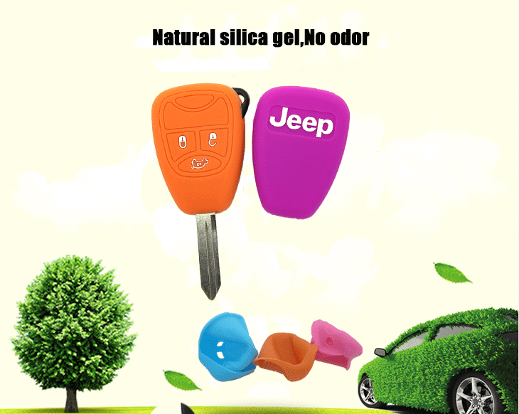 Jeep-Compass-key-fob-covers-material,be made of 100% natural silicone material, which is non-toxic and environmental protection,without odor silicone car key case for Jeep compass.
