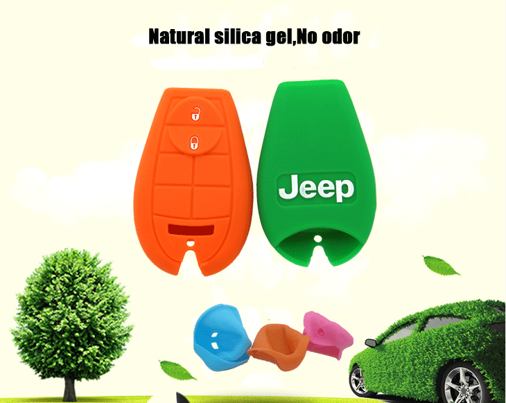 Jeep-Grand-Cherokee-key-covers-material,be made of 100% natural silicone material, which is non-toxic and environmental protection,without odor   silicone car key case for Jeep.
