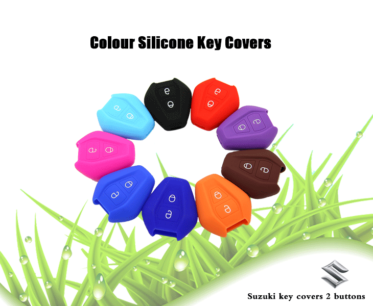 Suzuki-key-fob-covers, many colors can be selected, can protect car key covers from water and dust, light and good toughness silicone key protector, remote control car key case for Suzuki.