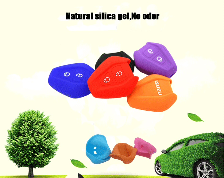 Suzuki-key-fob-covers-material, be made of 100% natural silicone material, which is non-toxic and environmental protection, without odor silicone car key case suitable for Suzuki.