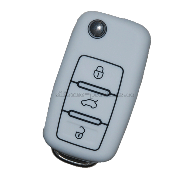 Polo car key cover,White,3 bottons,Wireframe design