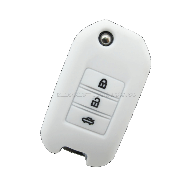 City car key cover,2014,white,3buttons,debossed design