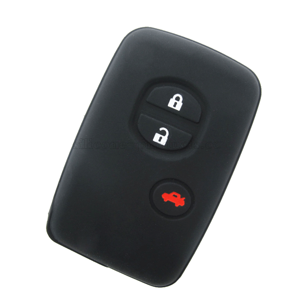 Highlander car key cover,black,3 buttons,debossed design