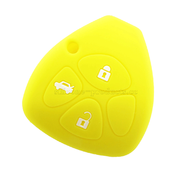 Crown car key cover,yellow,4 buttons,with logo
