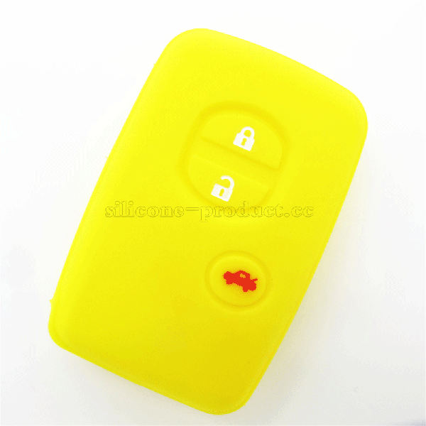 Highlander car key cover,yellow,3 buttons,debossed design