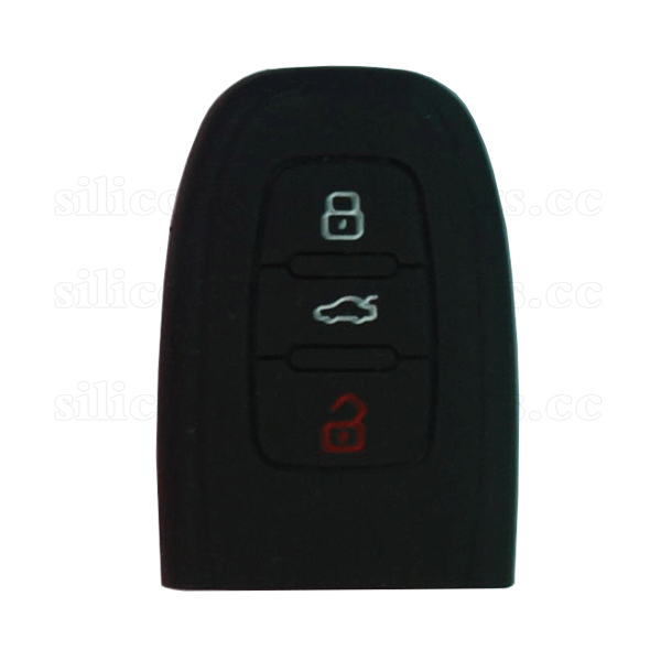S5 car key cover,black,3 buttons,without logo,silicone,debossed design.