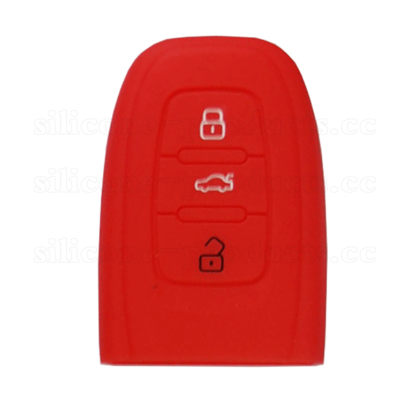 S5 car key cover,red,3 buttons,without logo,silicone,debossed design.