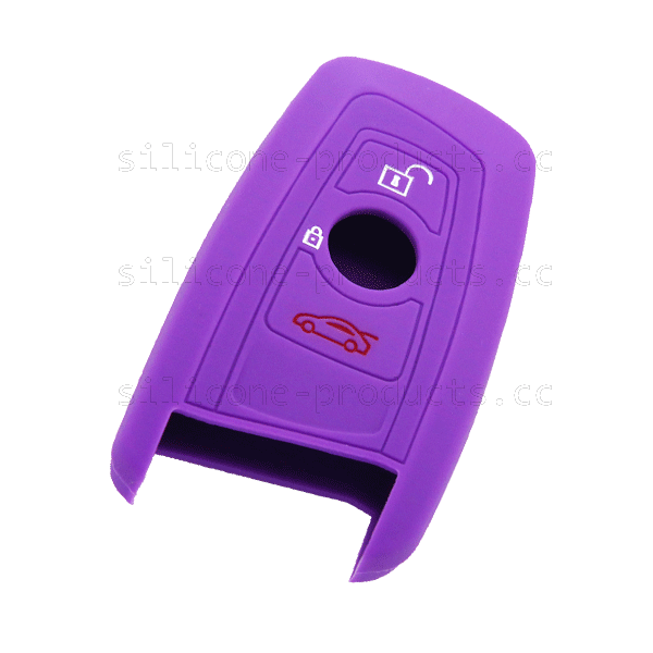 X3 car key cover,purple,3 buttons,without logo,silicone,debossed design
