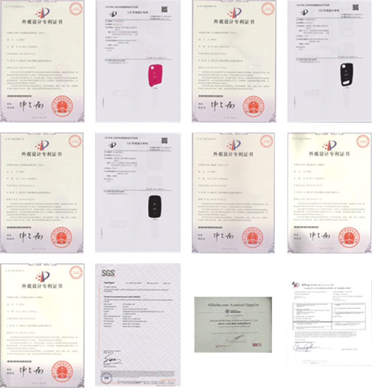 Skoda key fob cover patent certificate of RYHX China