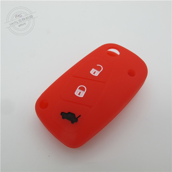 Fiat car key covers,high quality silicone key shell cover, unique design, car key case made in China