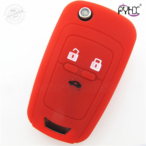 Chevrolet Cruze car key silicone case, car key silicone protective protector, key silicone shell for car, red key shell for 3 buttons