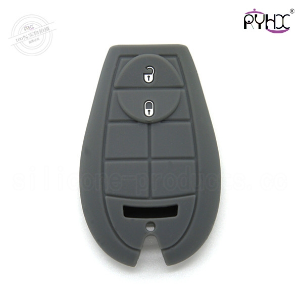 Jeep car key silicone shell, silicone car key case wholesale, hot sale car key silicone protective protector, grey auto key silicone case