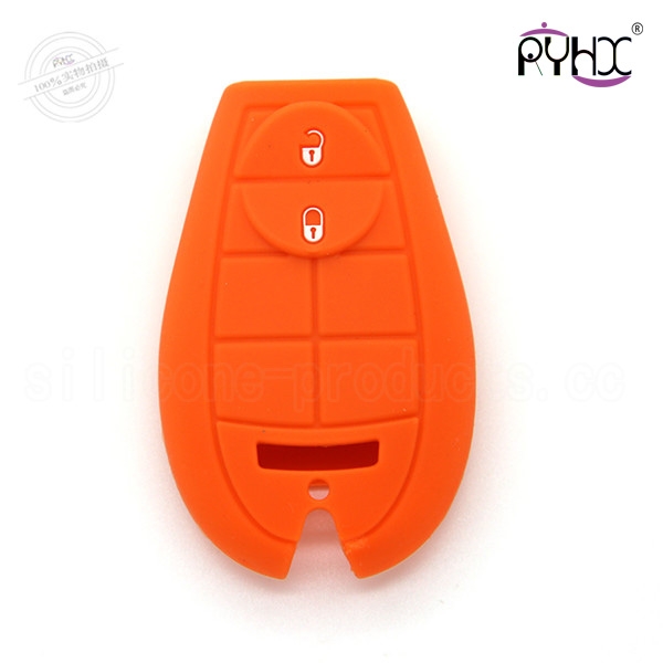 Jeep car key silicone protector, silicone car key case for Jeep, Jeep logo key covers, orange car key shell