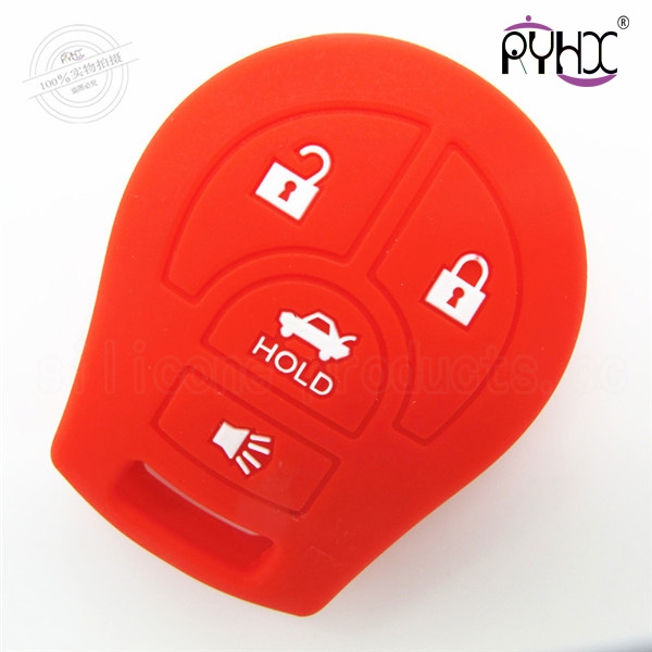 Nissan SYLPHY silicone key shell, cheap car key silicone covers, 4 buttons