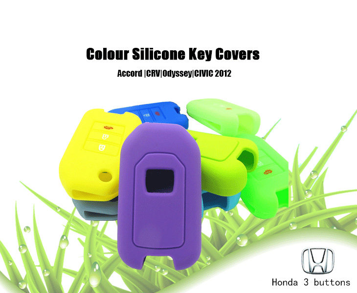 Honda Accord/City key fob covers, many colors can be selected, specialize for Honda 3 buttons, also customize for you needs such as colors or with car logo, has high cost performance with competitive price for client.