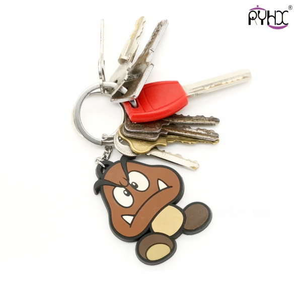 silicone car key chain, cartoo...