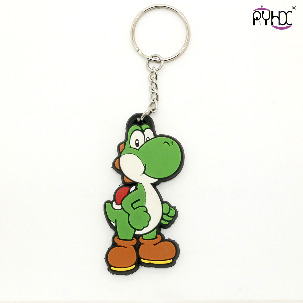 silicone car key chain, which is made of silicone material, non-toxic tasteless, color is gorgeous, soft touch.