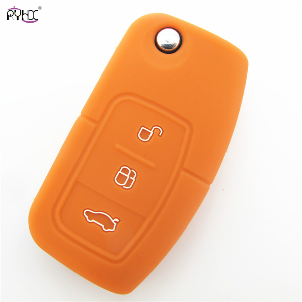 Online wholesale orange 2012 Ford Focus key cover,3 button.