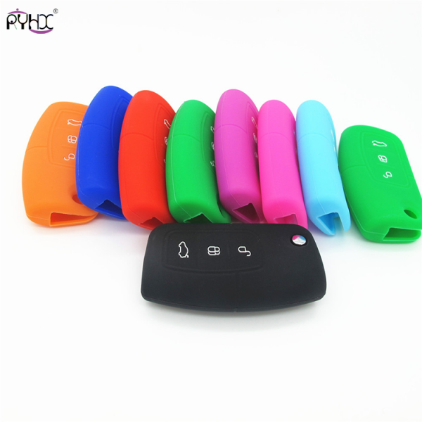 Online wholesale black Ford Focus silicone key cover,3 button.