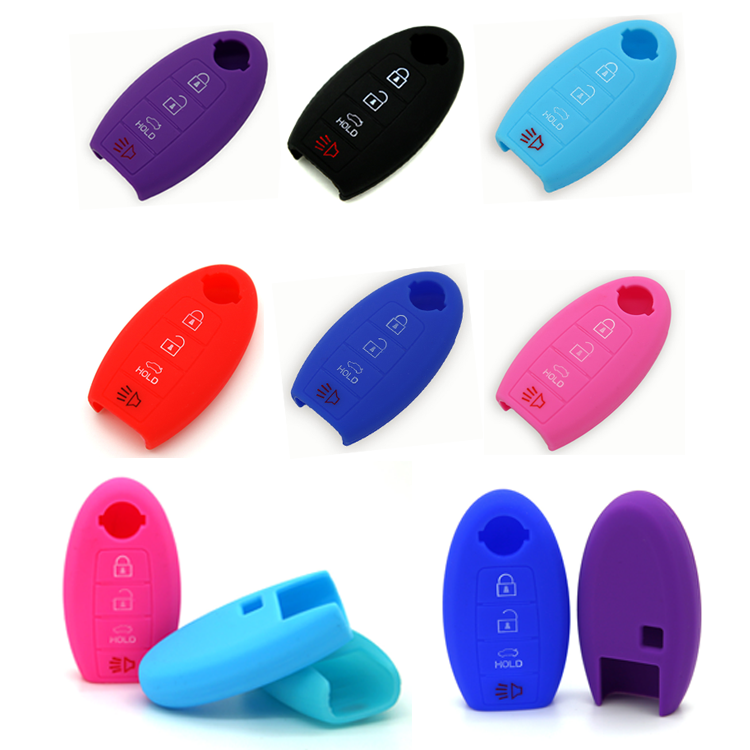 April 7, 2017 4 button Silicone Car Key Cover Fit for Nissan Qashqai-Teana,Sylphy,Tiida,Sunny,X-Trail,Livian 10 Key
