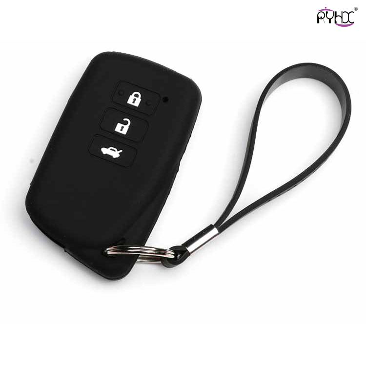 3-button black lexus smart key cover
