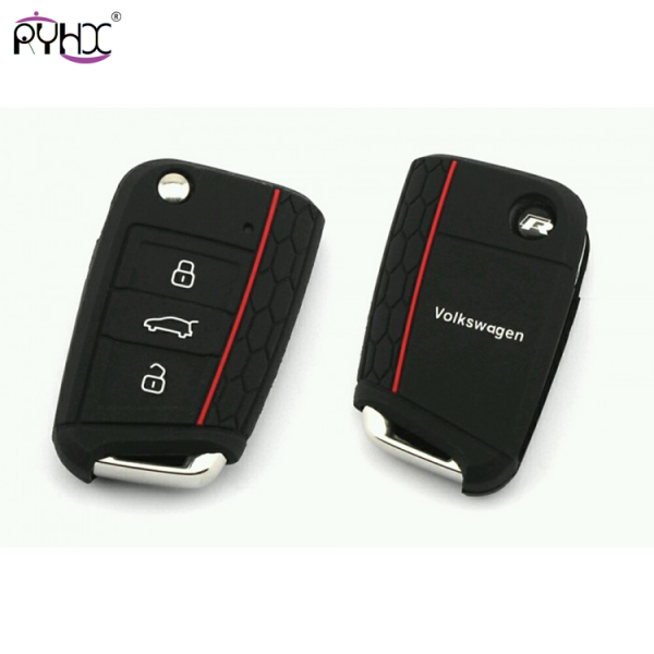 Volkswagen Golf 7 Key Cover Case protection For GTI MK7 3-Button Flip Remote Fob