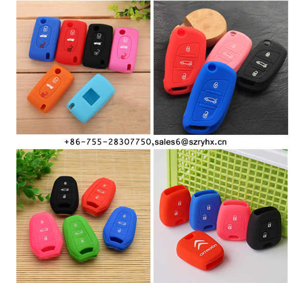 Citroën Key Fob Cover – Coloured silicone car key cover for 3 kinds of Citroen car key