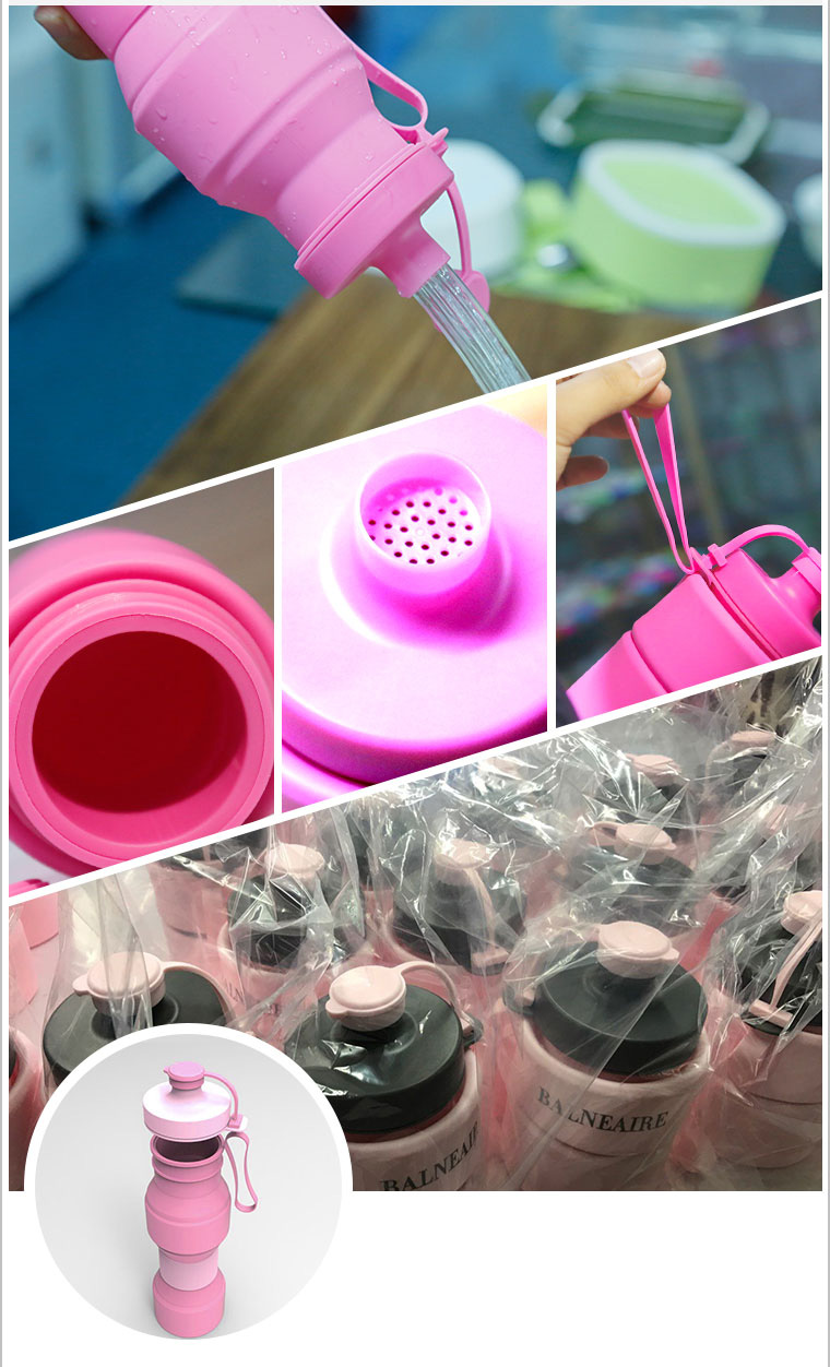 wholesale silicone collapsible water bottles,BPA free,from Disney factory.