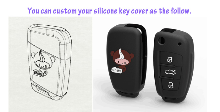 CUSTOM Silicone Key Cover For Car Key