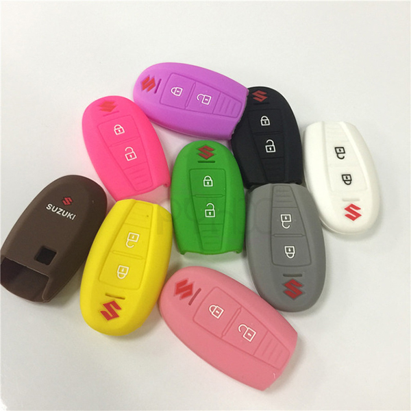 Colorful New Silicone Key Cover For Suzuki Swift Kizashi SX4 S-Cross Maruti Ciaz Baleno(2 buttons and 3 button).