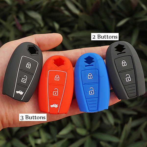 Colorful Silicone Car Key Cover For Suzuki Swift Kizashi SX4 S-Cross Maruti Ciaz Baleno(2 buttons and 3 buttons).