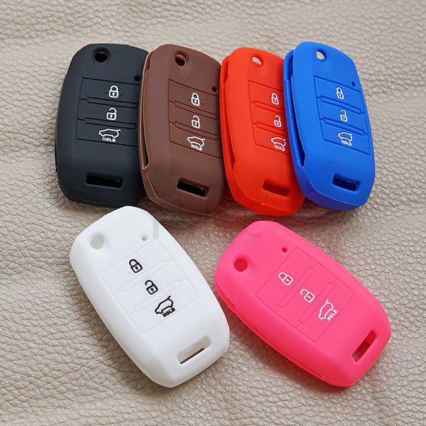 Colorful new KIA K3 Bongo Carens Silicone key fob cover(3 button).