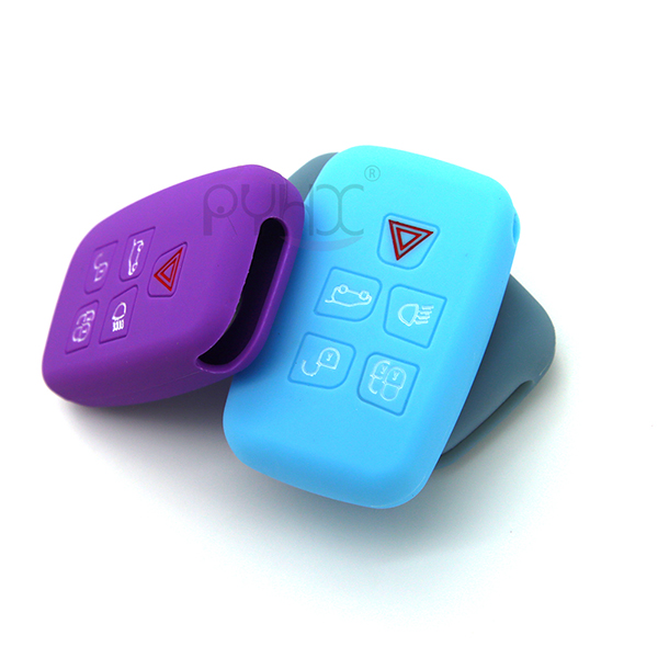 LandRover LR4 LR3 Range Rover Discovery Sport silicone rubber key fob covers cases protector( 5 Buttons).