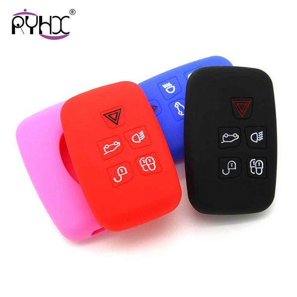 5 Buttons LandRover LR4 LR3 Range Rover Discovery Sport silicone car key remote cover case skin protector