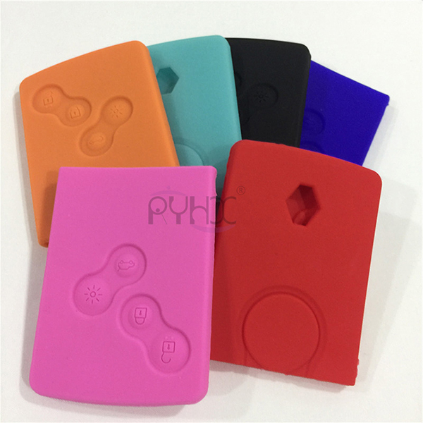 The front and back of 4 button Renault Laguna Megane Koleos car keyremote  silicone covers case protection skin