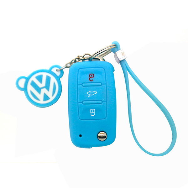 sky-blue vw key cover